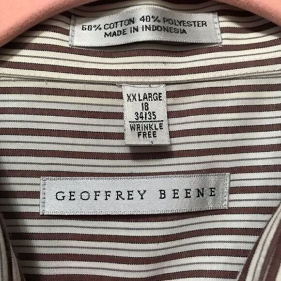 NWOT.Geoffrey Bean button down shirt.Wrinkle Free. - Picture 7 of 9
